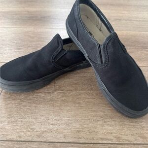 Vans Boys Black Slip-On Loafers